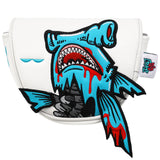 White PU Monster Fish Head Cover Set