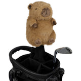 Brown Capybara Plush Driver Cover with Socks