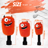 Orange Monster Golf Head Cover Set