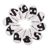 Custom Large No. Magnetic White Leather Iron Head Covers