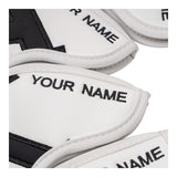 Custom Large No. Magnetic White Leather Iron Head Covers