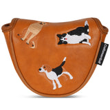 Cute Dogs Brown Putter Golf Head Cover