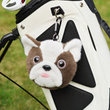 Bulldog Plush Putter Animal Golf Headcover (with mountaineering buckle)