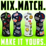 Hook-and-loop Embroidered Patches Driver Head Cover