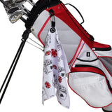 White Poker Printed Magnet Wafflour Golf Towel