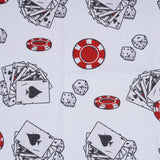White Poker Printed Magnet Wafflour Golf Towel