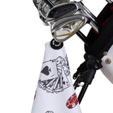 White Poker Printed Magnet Wafflour Golf Towel