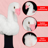 White Swan Plush Driver Animal Head Cover