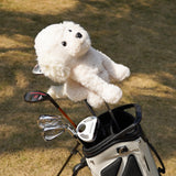 White Poodle Driver Animal Head Cover