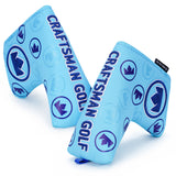 Light Blue 3D Logo Blade Putter Golf Headcover