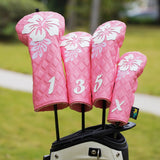 Pink Hibiscus Flower Driver Golf Head Cover