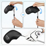 Black Double-sided Gray Embossed Iron Covers 10pcs