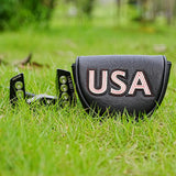 Black USA Patch Putter Golf Headcover