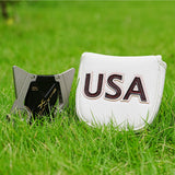 White USA Patch Putter Golf Headcover