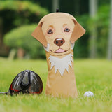 Yellow Golden Retriever Driver Golf Head Covers