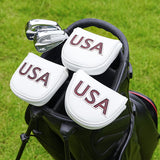 White USA Patch Putter Golf Headcover