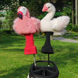 White Swan Plush Driver Animal Head Cover