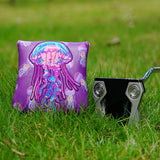 Purple PU Jellyfish Square Putter Golf Headcover