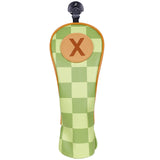Green Checkered Driver Golf Headcover Set