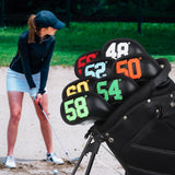 Colorful Numbers Magnetic Wedge Iron Headcovers Set (48°,50°,52°,54°,56°,58°,60°)