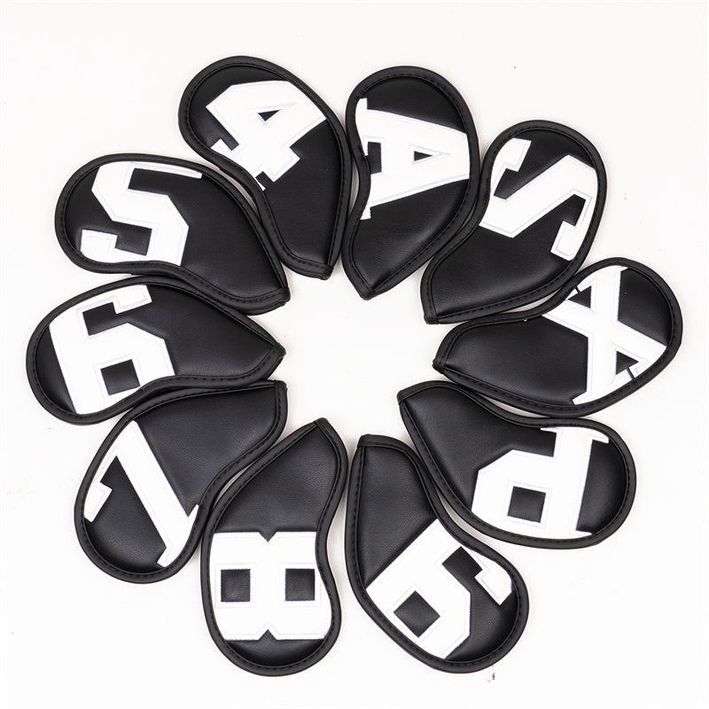 Large Number Leather Magnetic Iron Head Covers 10pcs