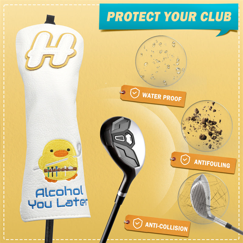 Alcohol You Later Golf Club Head Covers Set (Driver+Fariway+Hybrid ...