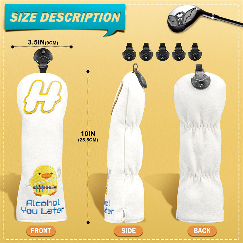 Alcohol You Later Golf Club Head Covers Set (Driver+Fariway+Hybrid