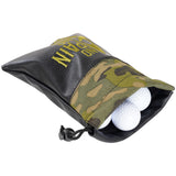 Black PU Skull Embroidered Camouflage Golf Valuables Pouch