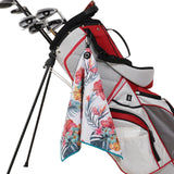 Palm Leaf Flower Magnetic Buckle  Golf Towel