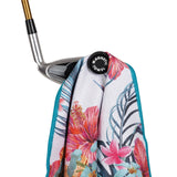 Palm Leaf Flower Magnetic Buckle  Golf Towel