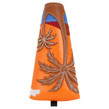 Orange Blue Splicing Coconut Tree Putter Golf Head Cover
