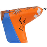 Orange Blue Splicing Coconut Tree Putter Golf Head Cover