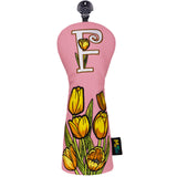 Pink Flower Driver Golf Headcover
