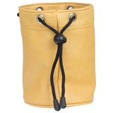 Dark Yellow Brown Bear Cylinder Golf Valuables Pouch