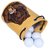 Dark Yellow Brown Bear Cylinder Golf Valuables Pouch