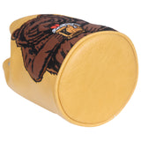 Dark Yellow Brown Bear Cylinder Golf Valuables Pouch