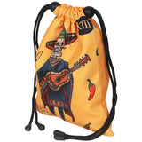 Orange Fabric Guitar Skull Print Golf Valuables Pouch