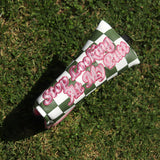Green Plaid with Pink Patch Stripes Blade Putter Cover