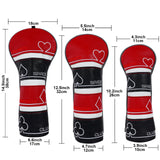 Poker Spade Hearts Diamonds Golf Headcovers