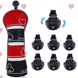 Poker Spade Hearts Diamonds Golf Headcovers