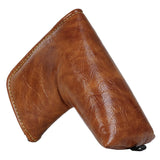 Premium Leather Brown Blade Putter Cover Headcover