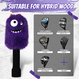 Purple Monster Golf Head Cover Set