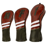 Brown& Black& White Golf Head Cover Set