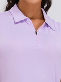 Classic Quarter-zip Sleeveless Polo Shirt