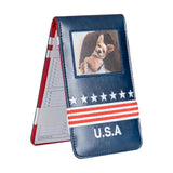 Custom USA Scorecard & Yardage Book Holder With Your Name