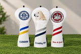 Personalized Diagonal Stripes Wood Head Covers With Your Logo