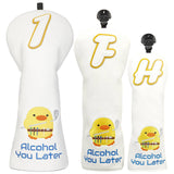 Alcohol You Later Golf Club Head Covers Set (Driver+Fariway+Hybrid)