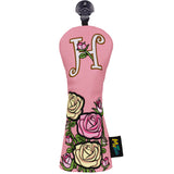 Pink Flower Driver Golf Headcover