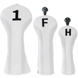 Simple and Sleek White Driver Headcover Cover