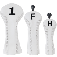 白のみ レア品 Golficker セット ゴルフィッカーズ Vintage White Perforated Leather Wood Head Covers – Craftsman Golf
